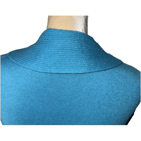 Lilly Pulitzer Turquoise Ruffle Long Sleeve Cardigan Size L - Picture 7 of 11